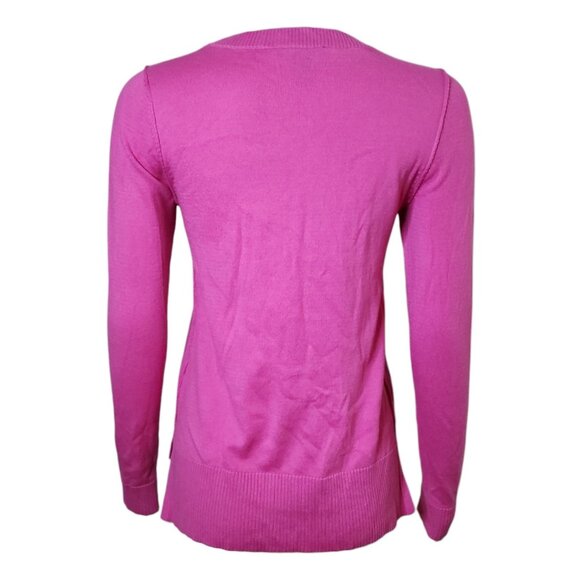 INC International Concepts Sweater Womens SIze S Small Solid All Pink Cotton - Picture 3 of 6